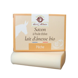 Savon lait d'ânesse - Parfum Pêche - 100gr - Savonnerie des Collines
