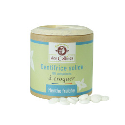 Dentifrice solide à croquer - 100 pastilles - Savonnerie des Collines